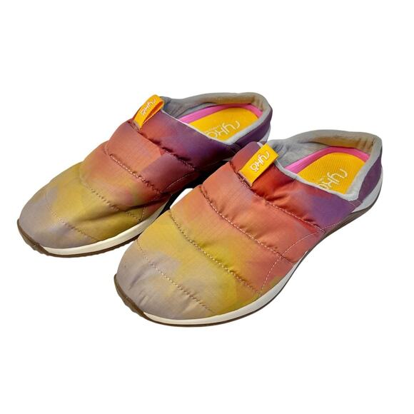 RYKA Women's Echo Puff Mule In Rainbow Pink Multicolored Ombré Slip On Shoes 9W - Picture 2 of 12